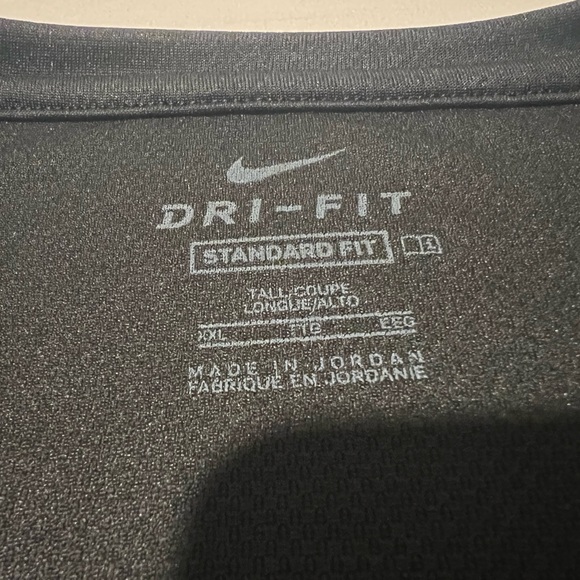 š„NIKE T-SHIRT STYLE #AJ8021-010 MEN'S SIZE 2XL-TALL SHORT SLEEVE COLOR BLACK - Picture 9 of 16